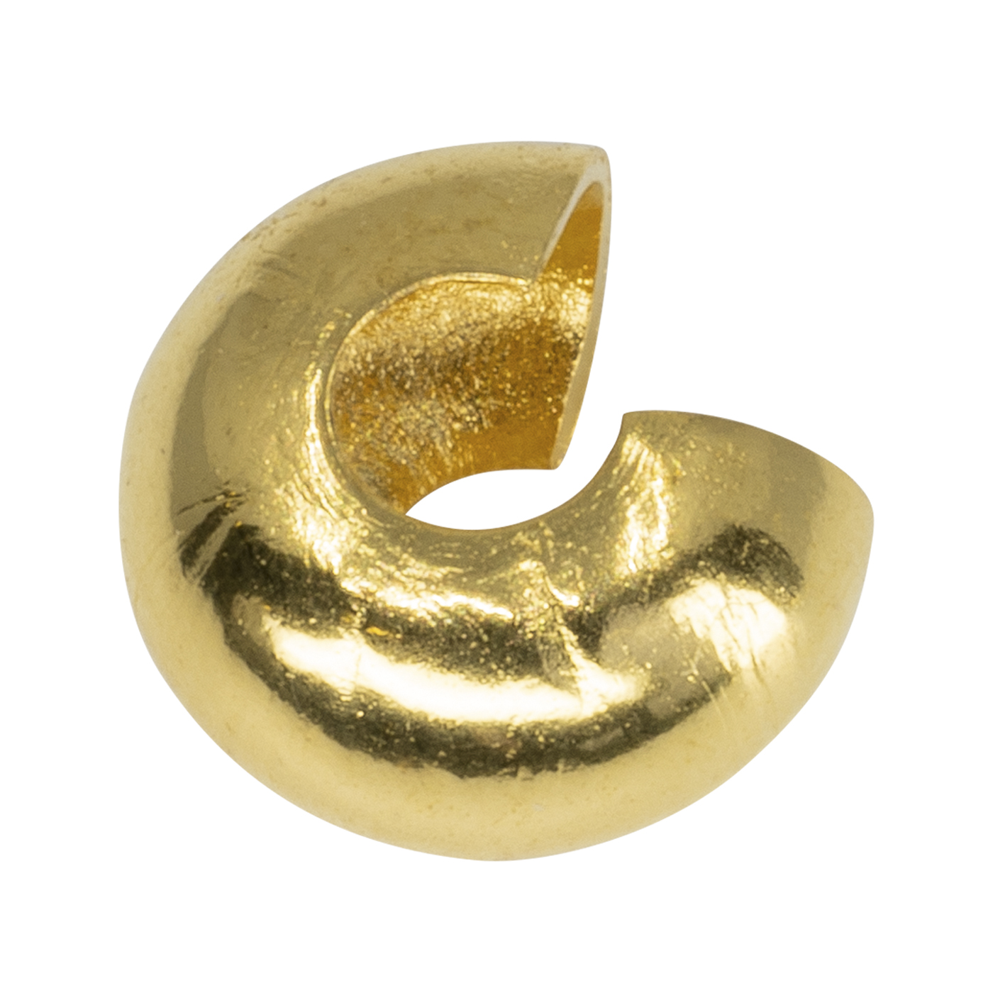 Kaschierperlen, Metall, goldfarben, Außen-ø 6 mm - 50 Stück