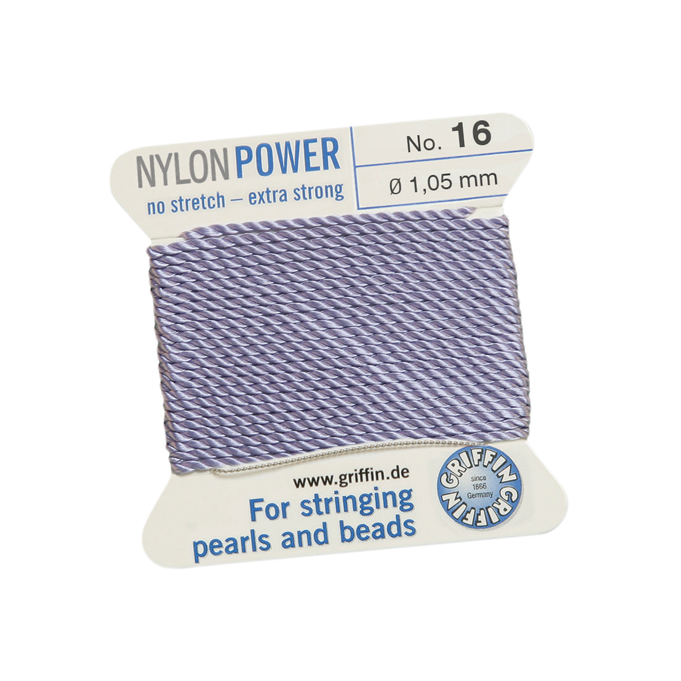 Bead Cord NylonPower, Violet, No. 16 - 2 m