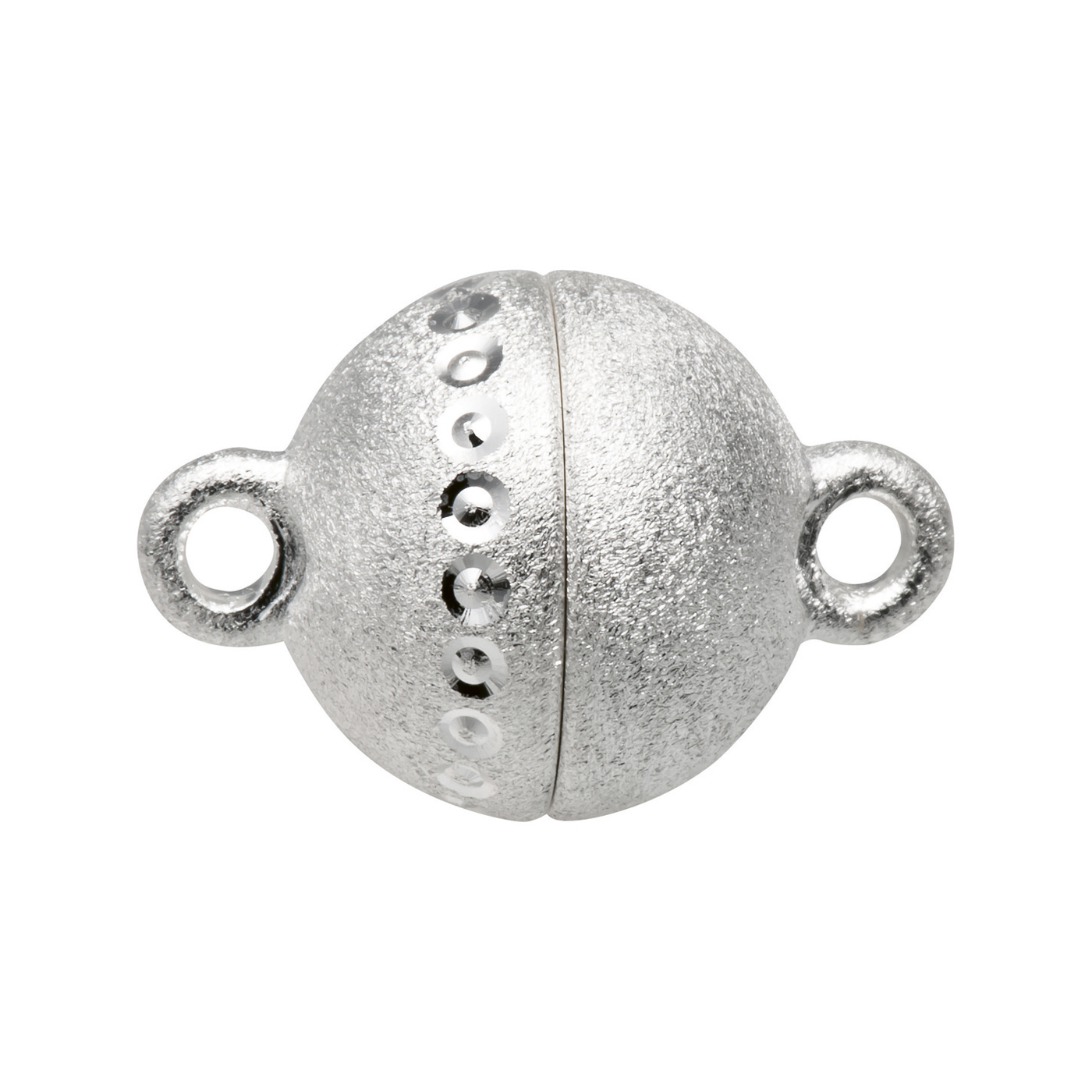 Magnetic Clasp Diamond Point, 925Ag Matt, ø 10 mm - 1 piece