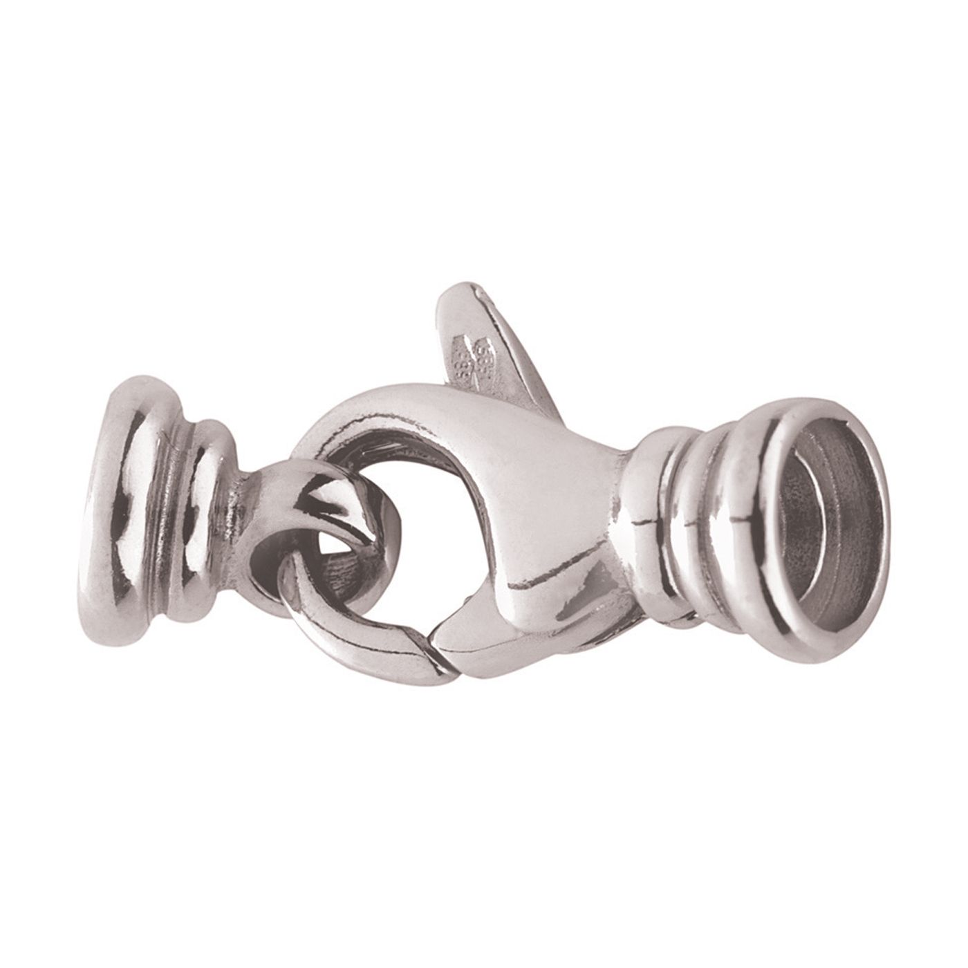 Lobster Clasp, 925Ag Polished, Calotte ø 7 mm - 1 piece