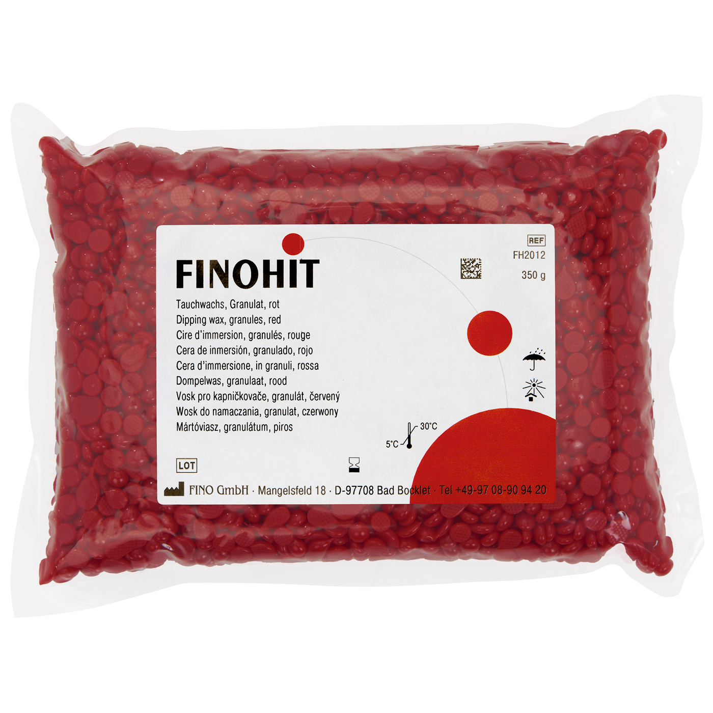 FINOHIT dipping wax, granules, red - 350 g