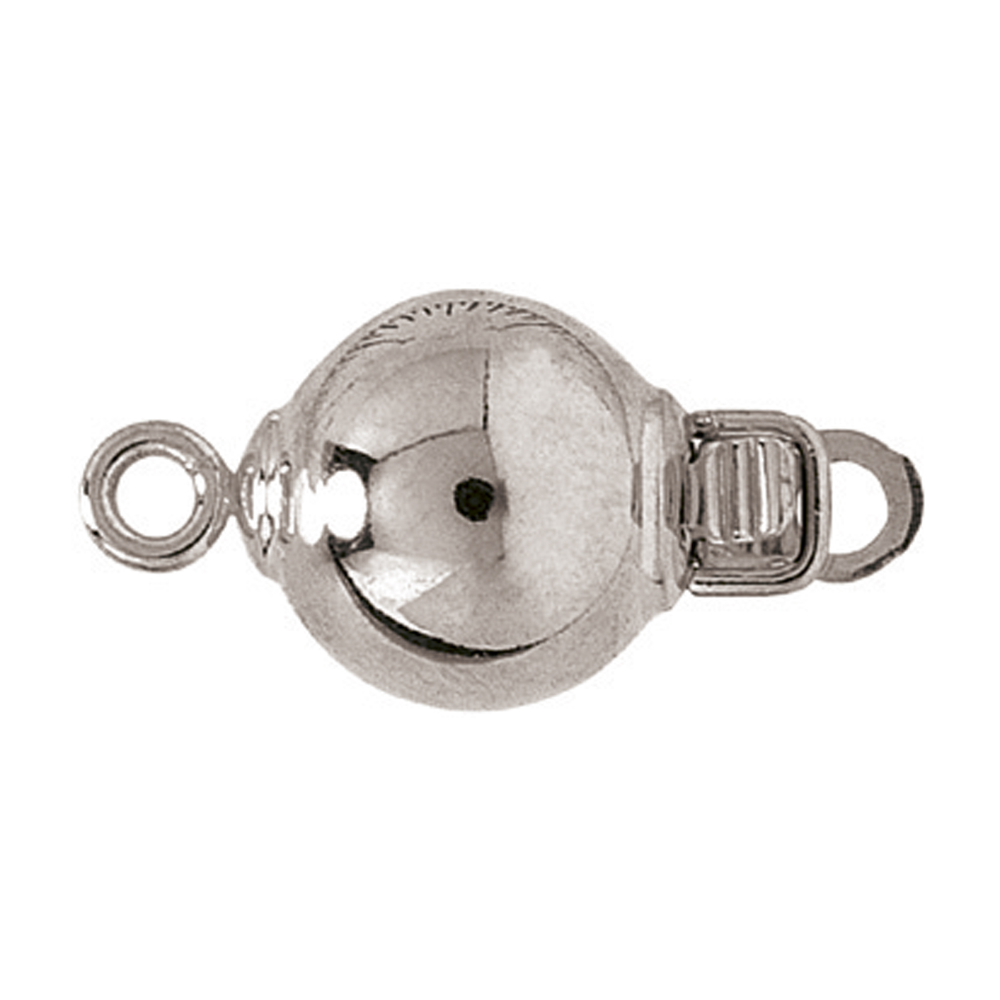 Clasp, Ball, 925Ag Polished, ø 7 mm - 1 piece