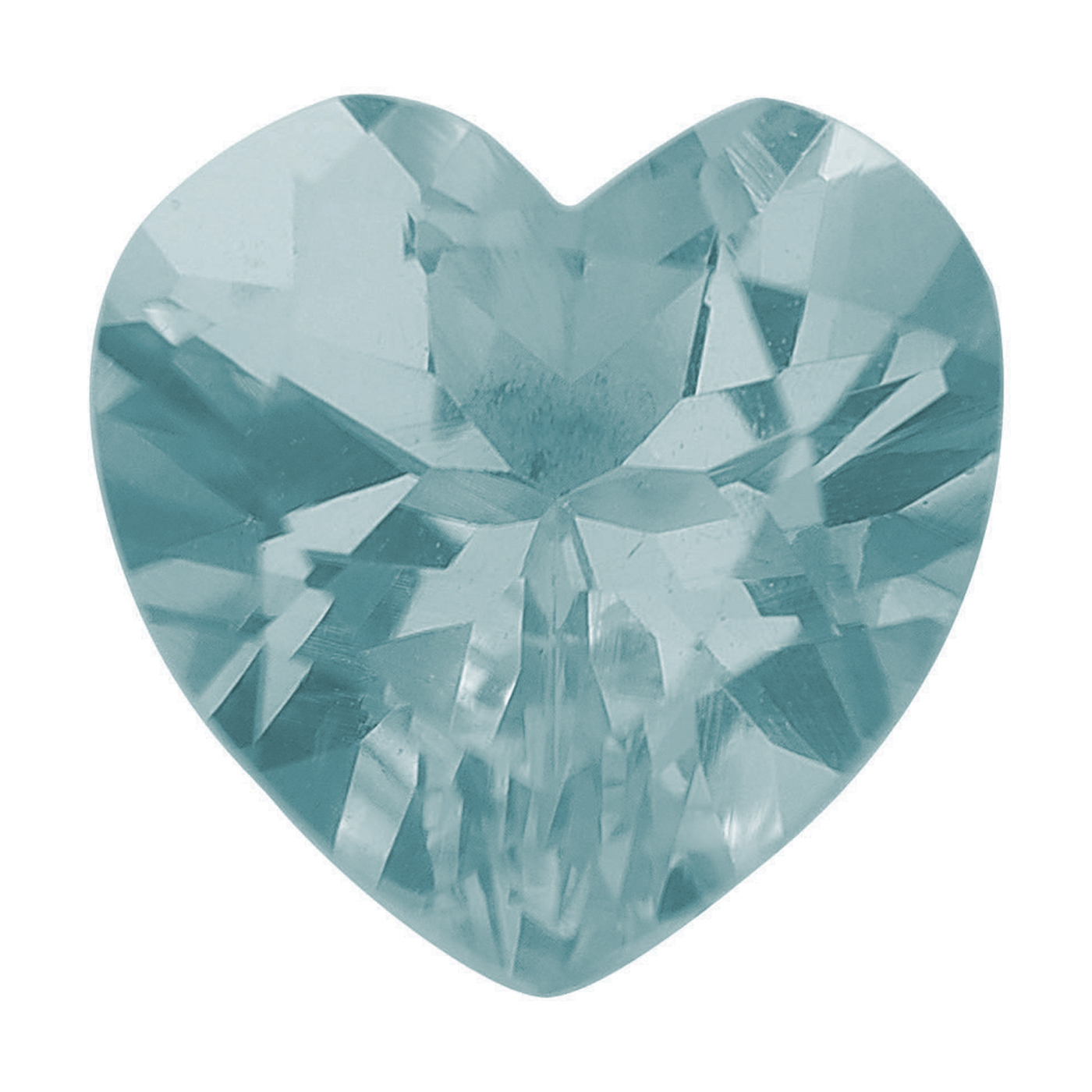 Topaz, Green Blue, 8.0 mm, Heart Cut - 1 piece