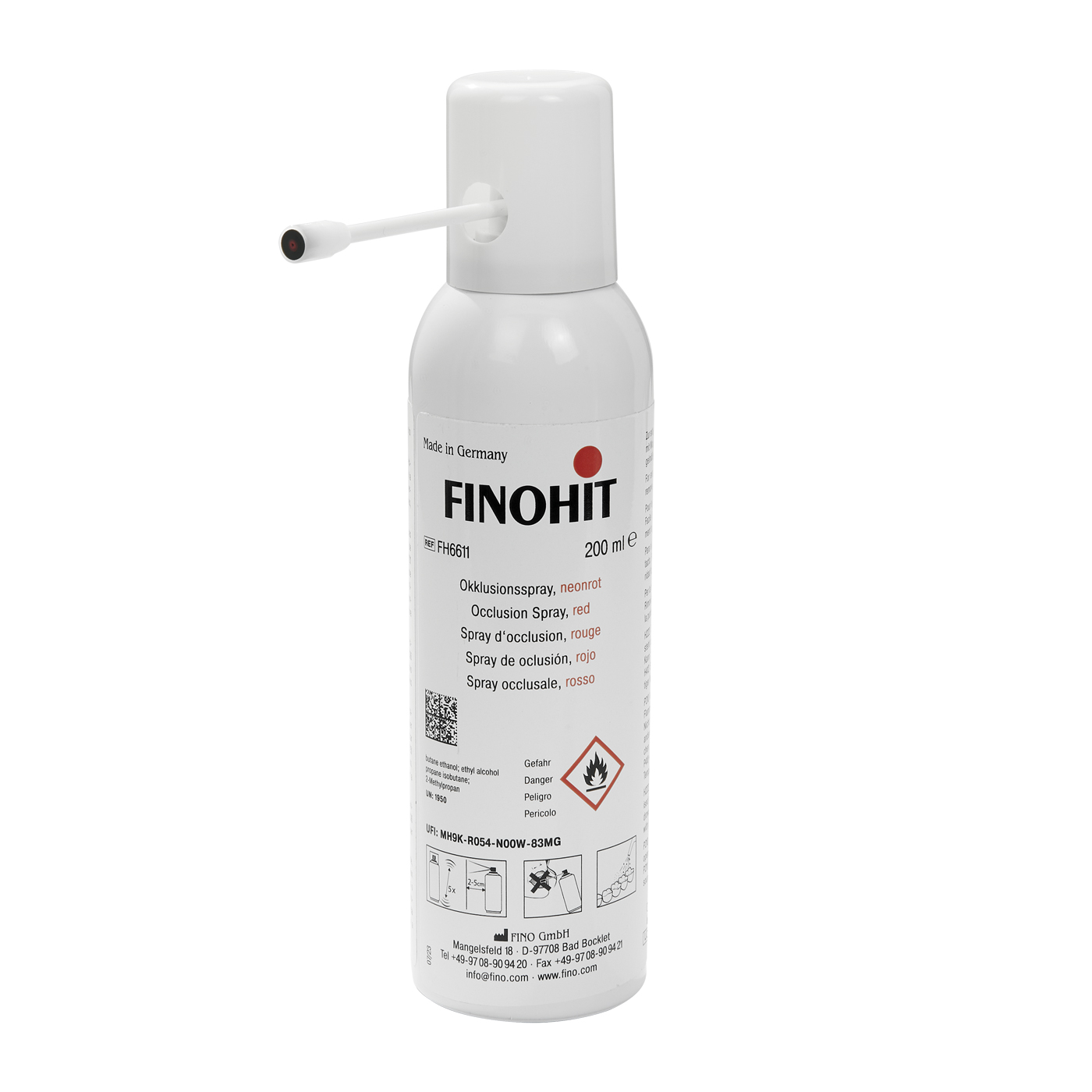 FINOHIT occlusion spray, neon red - 200 ml