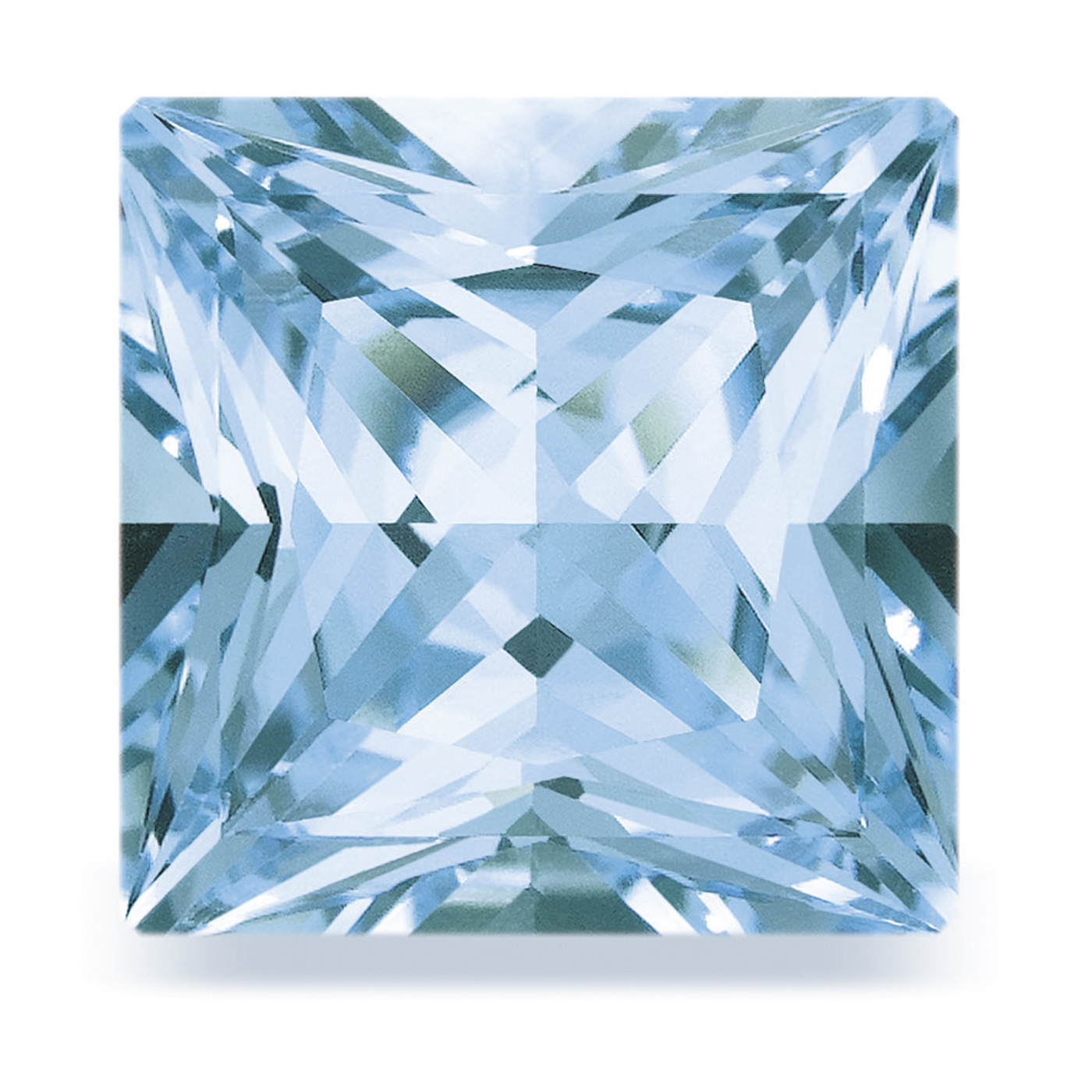 Topaz, Carré, Aquamarine, Faceted, 3.00 x 3.00 mm - 1 piece