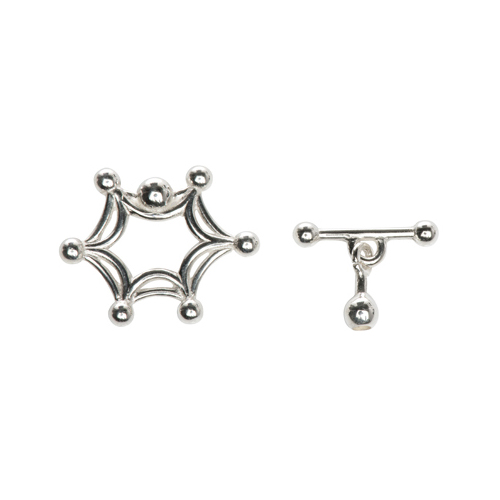 Tommy Clasp, Fantasy Star, 935Ag, 16.5 mm - 1 piece