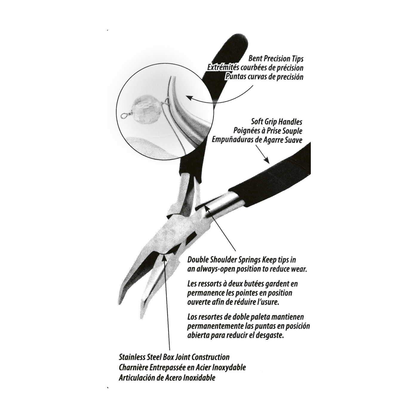 Beadalon Flachspitzzange, gebogen, 130 mm - 1 Stück