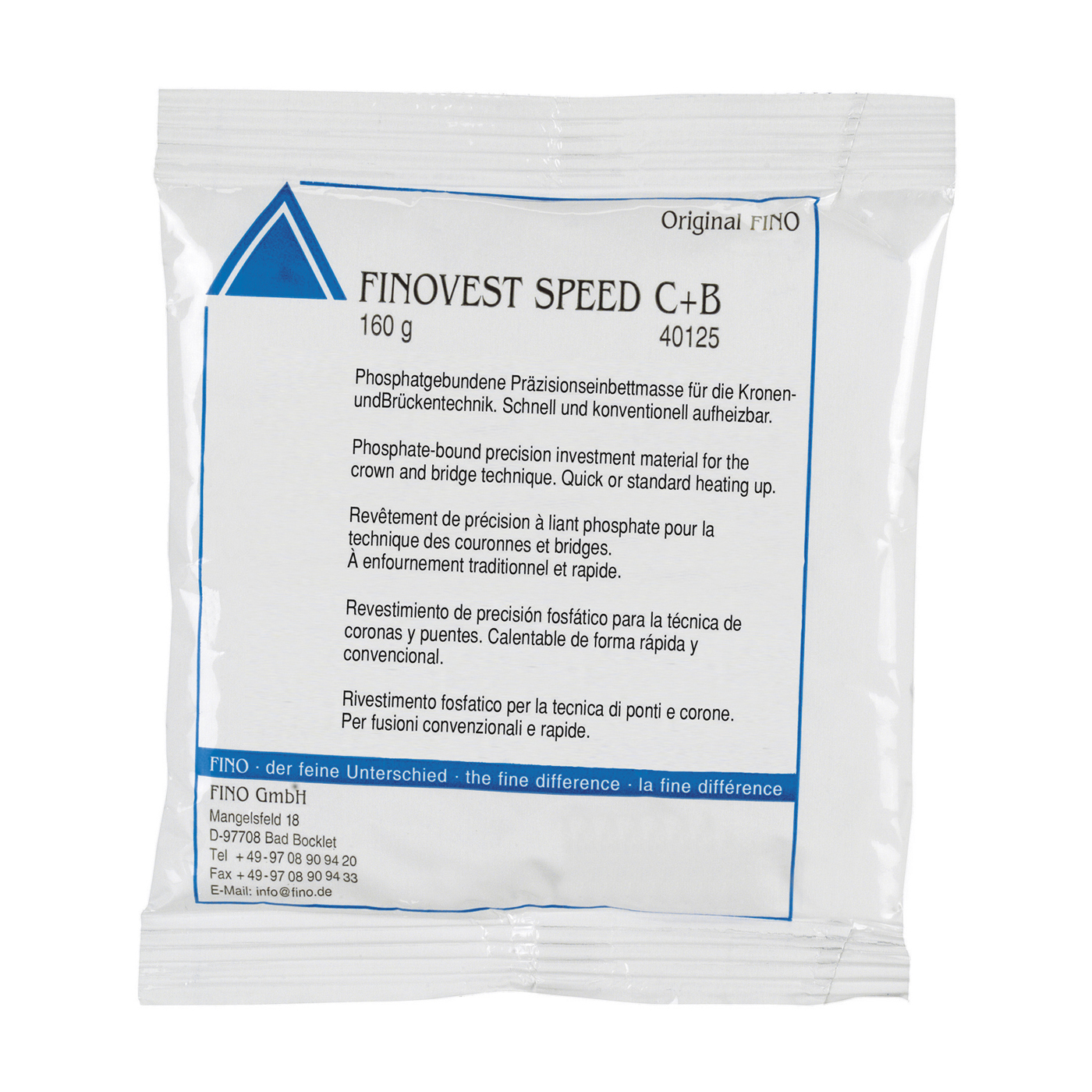 FINOVEST SPEED C+B Einbettmasse, Pulver - 25 x 160 g