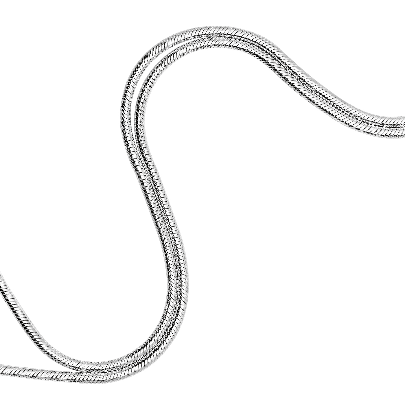 Schlangenkette, 925 Ag, 1,60 mm - 10 cm