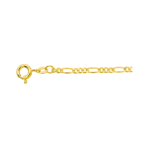 Figaro Curb Chain Diamond-Coated, 585G, 1.80 mm, 50 cm - 1 piece