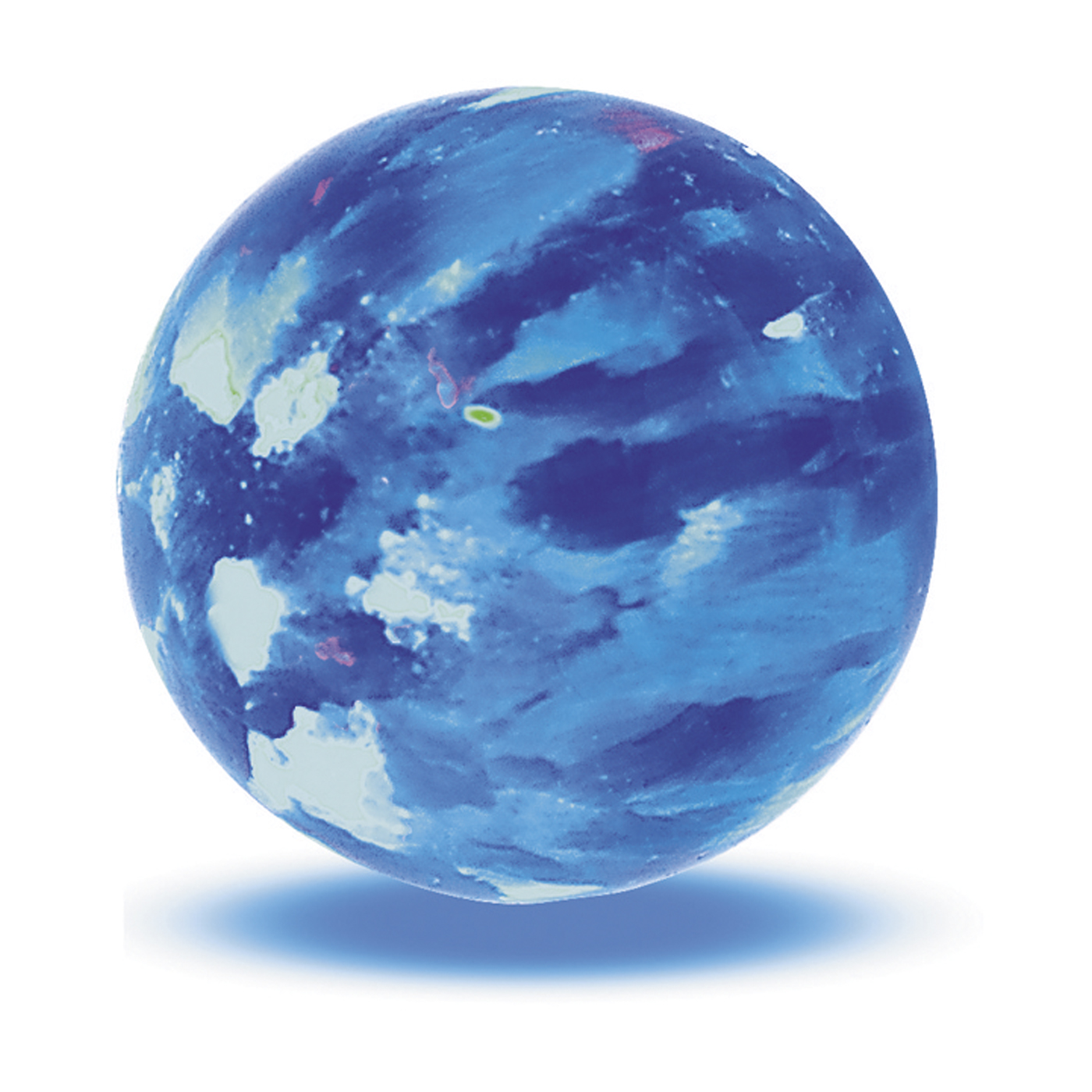 Opal Imitation Ball, Blue, ø 8 mm, Spot Drilled - 1 piece