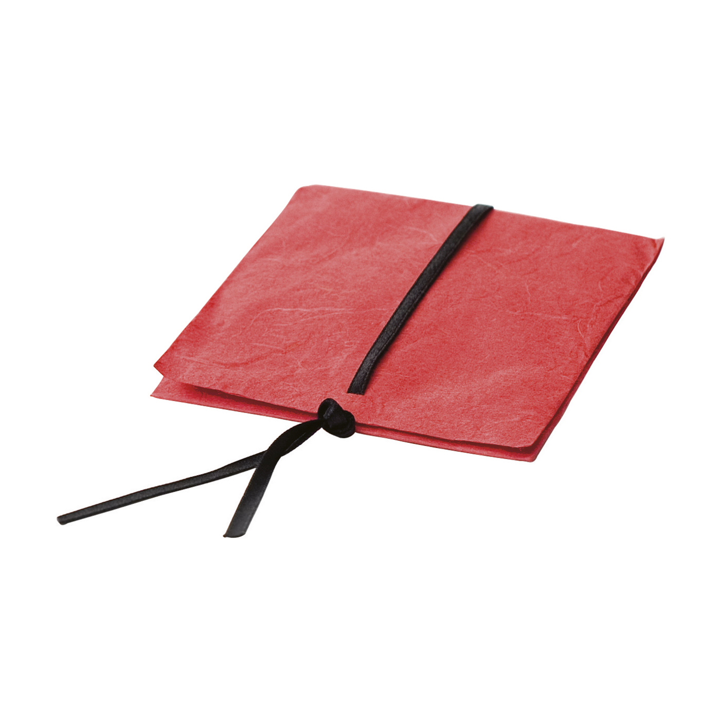 Paper Bags, Red with Black Ribbon, 80 x 80 mm - 10 pieces