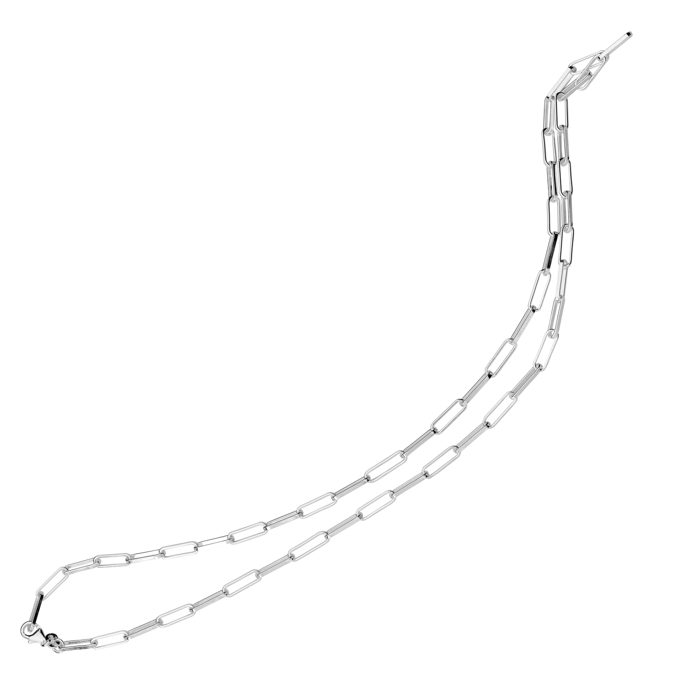 Paperclipkette, 925 Ag, 3,00 mm, 50 cm - 1 Stück