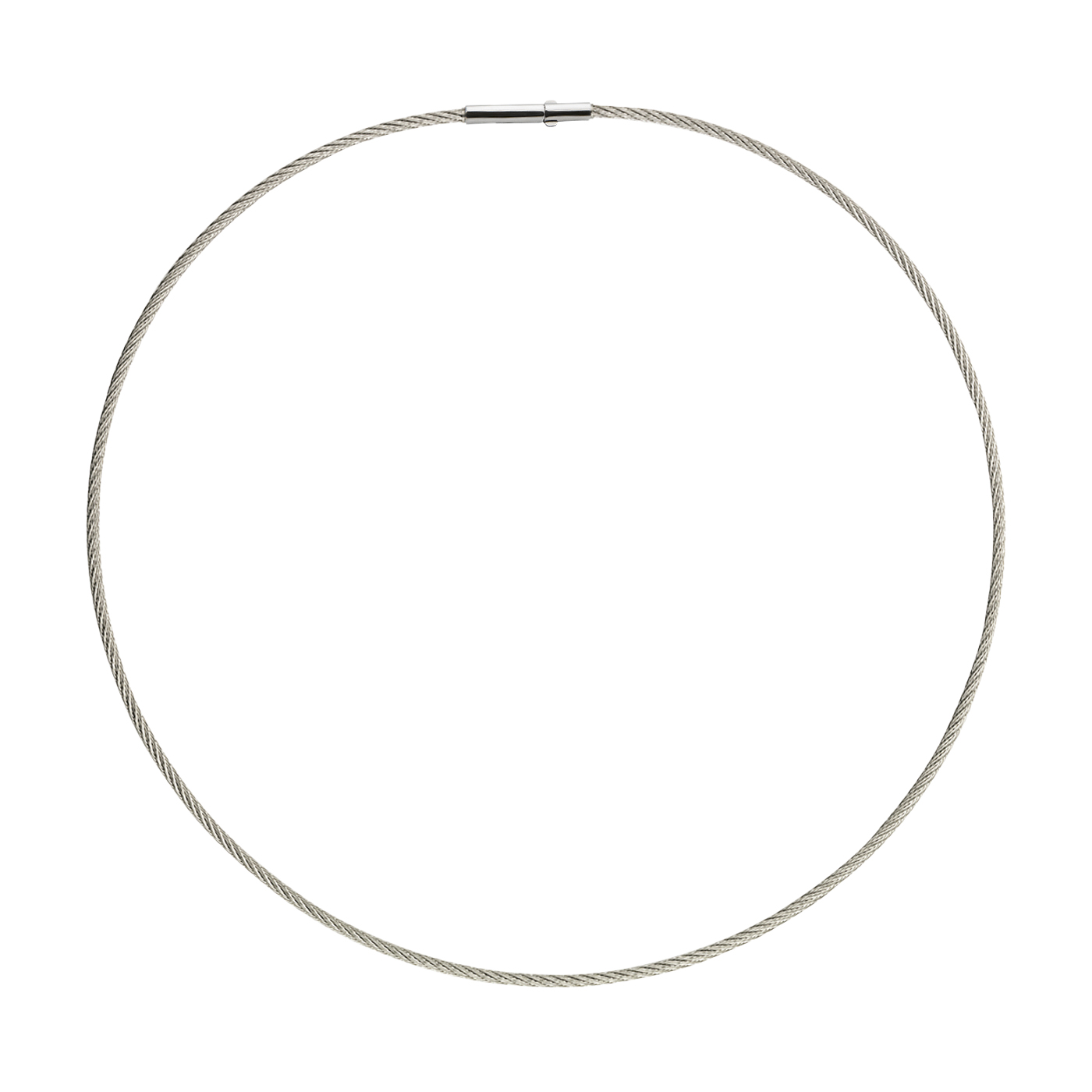 Seilcollier "Soft Cable", ES, ø 0,54 mm, 42 cm, Doppelclip - 1 Stück