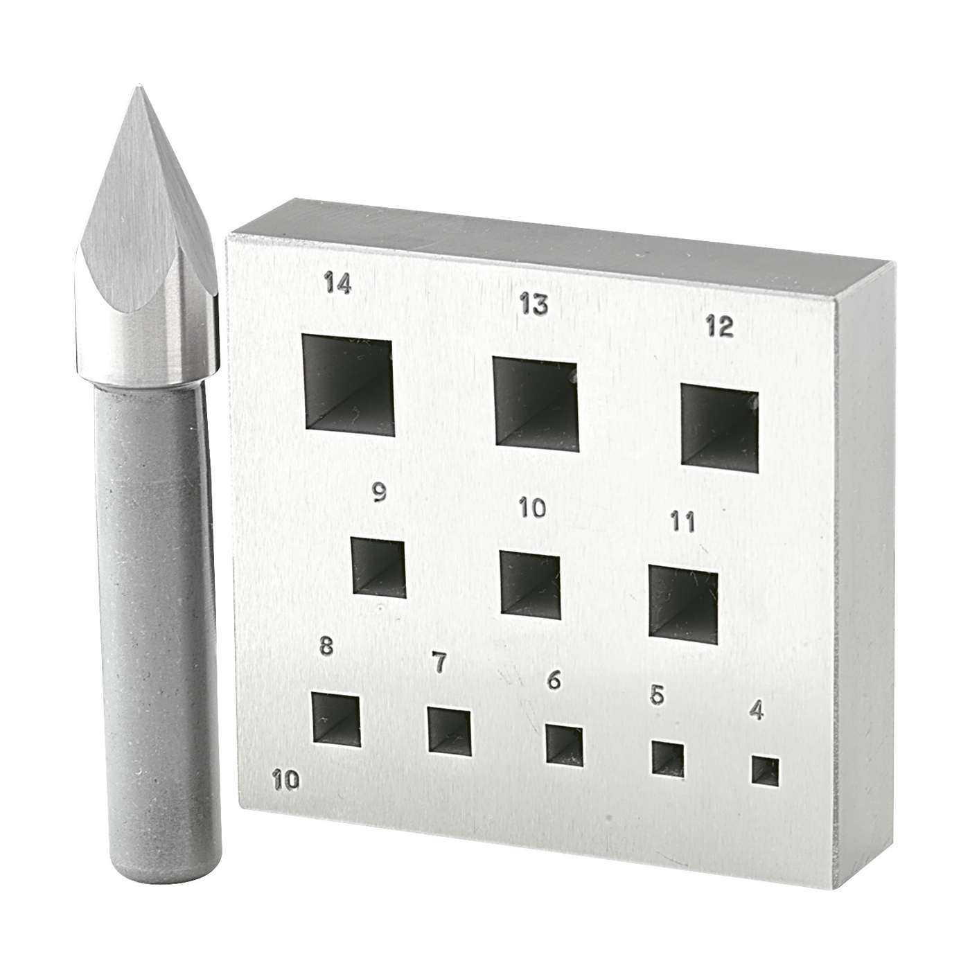 Upsetting Matrix with Stamp, Square, 14 - 21 mm - 1 set