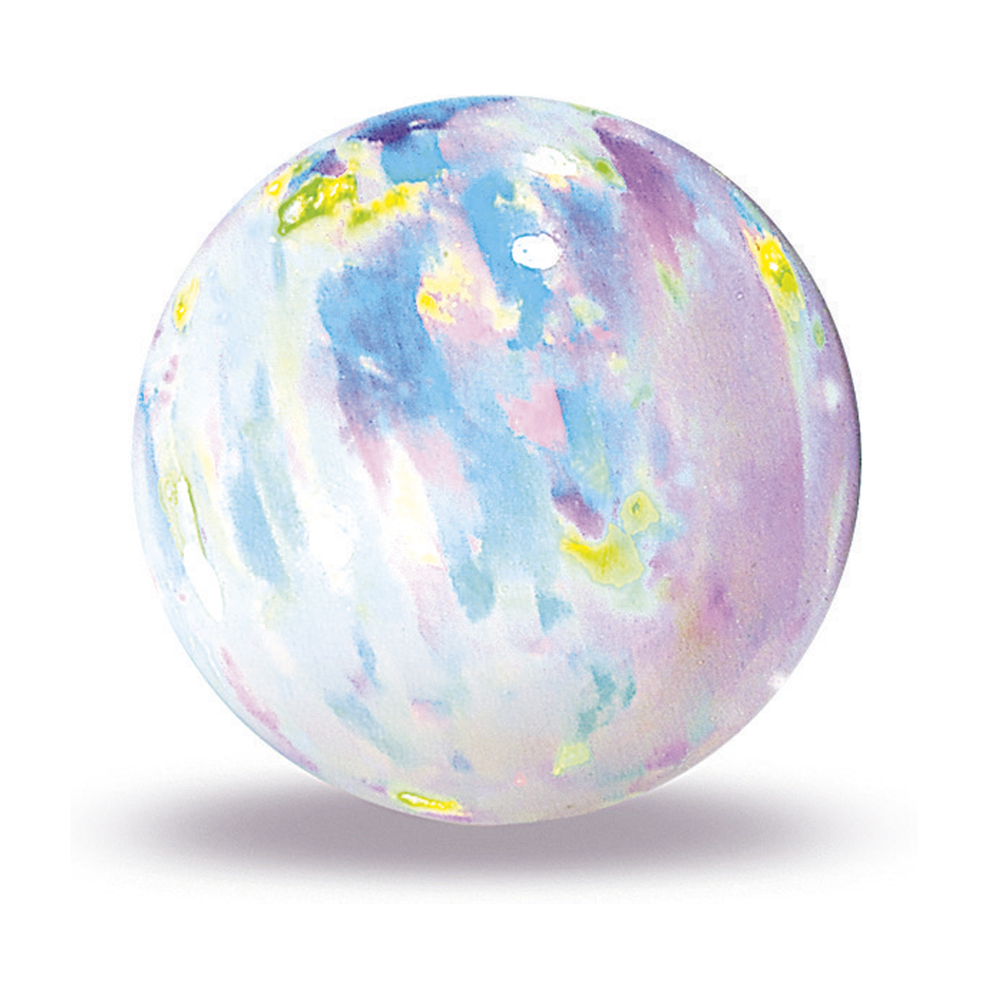 Opal Imitation Ball, White, ø 8 mm, Spot Drilled - 1 piece