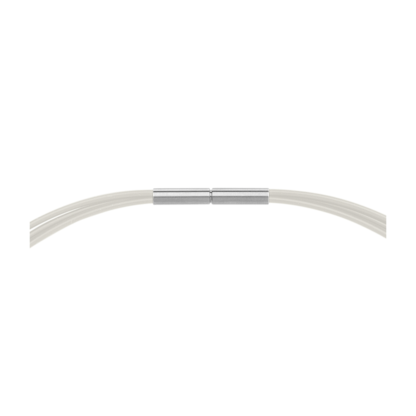 Silicone Circlet, White, 3 Rows, ø 1.6 mm, 42 cm - 1 piece