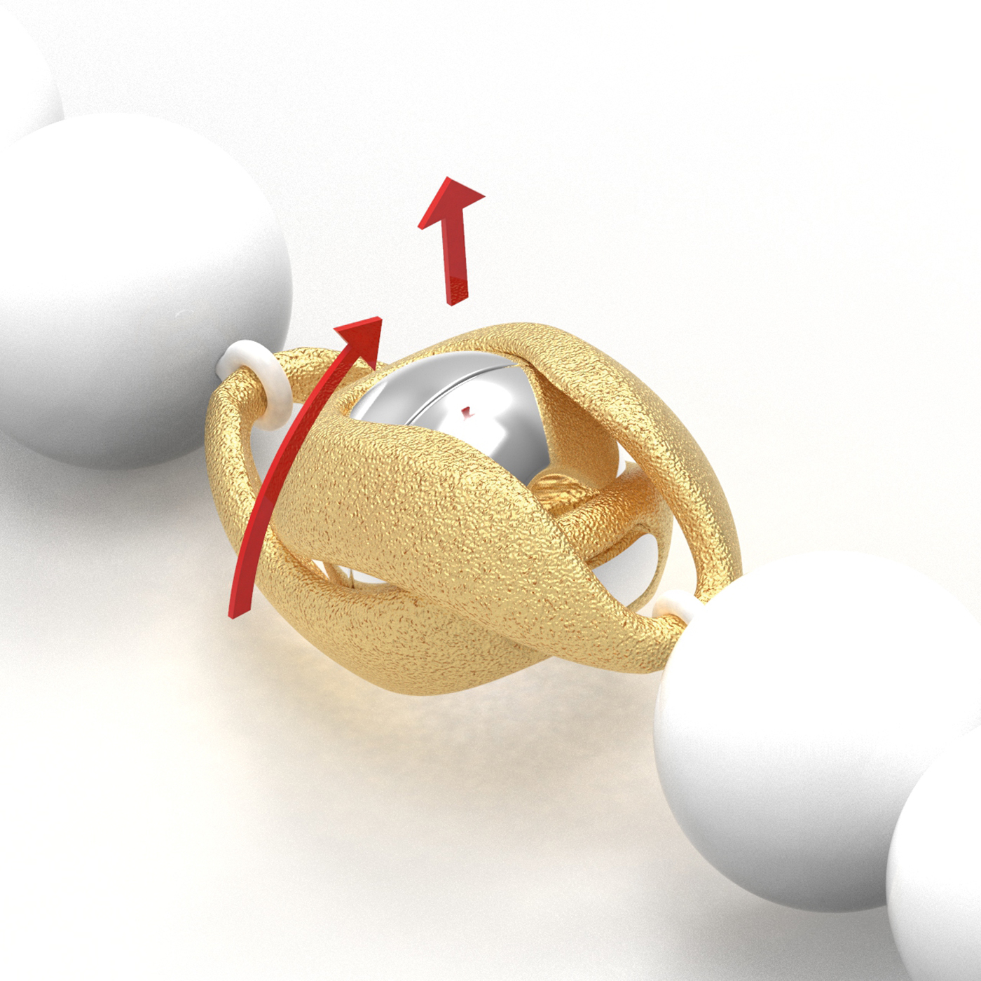 Langer Magnetschließen Magnetschließe "Infinity", 925 Ag schw. rhod., Kugel-ø 6 mm - 1 Stück