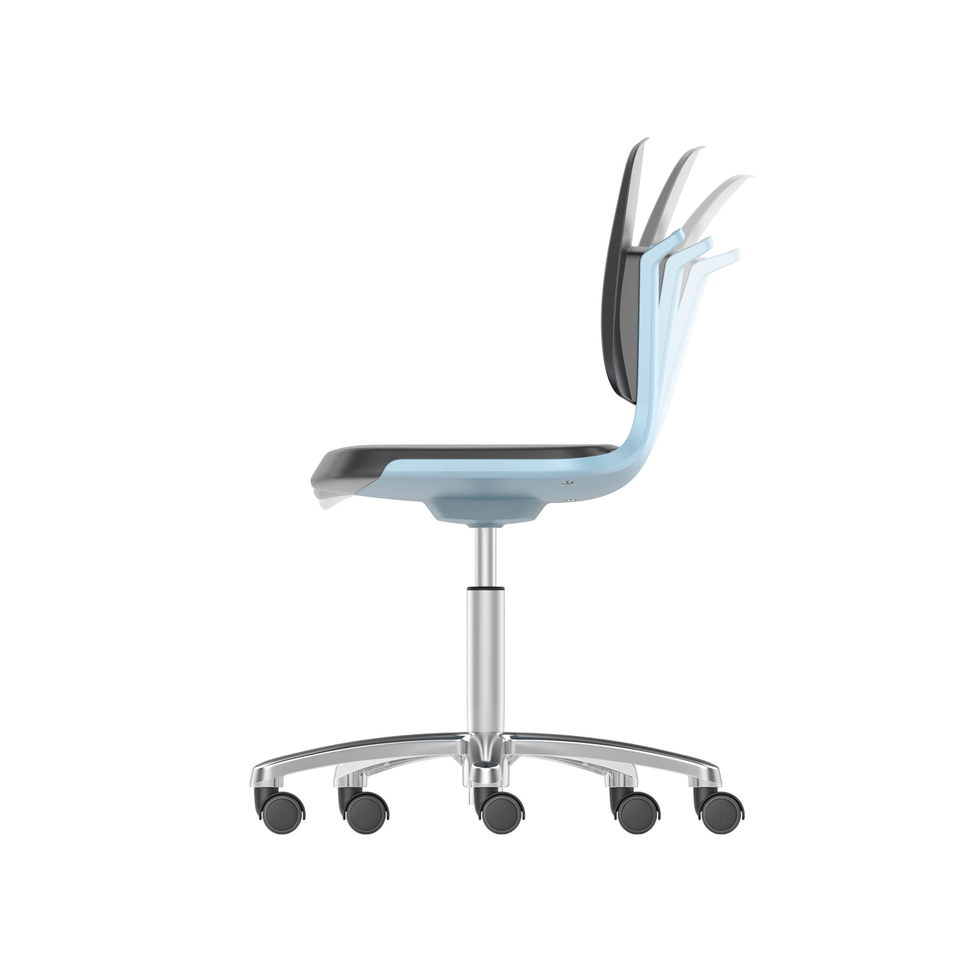 Labsit Swivel Chair, Blue/Black - 1 piece