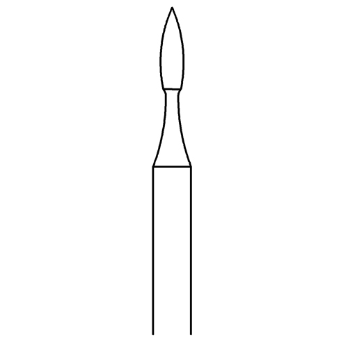 Flammenfräser, Fig. 48, ø 1,4 mm - 1 Stück