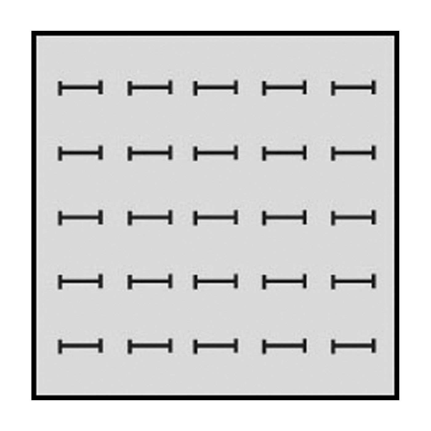 Tray System Inlay, Black, for 25 Rings, 224 x 224 mm - 1 piece