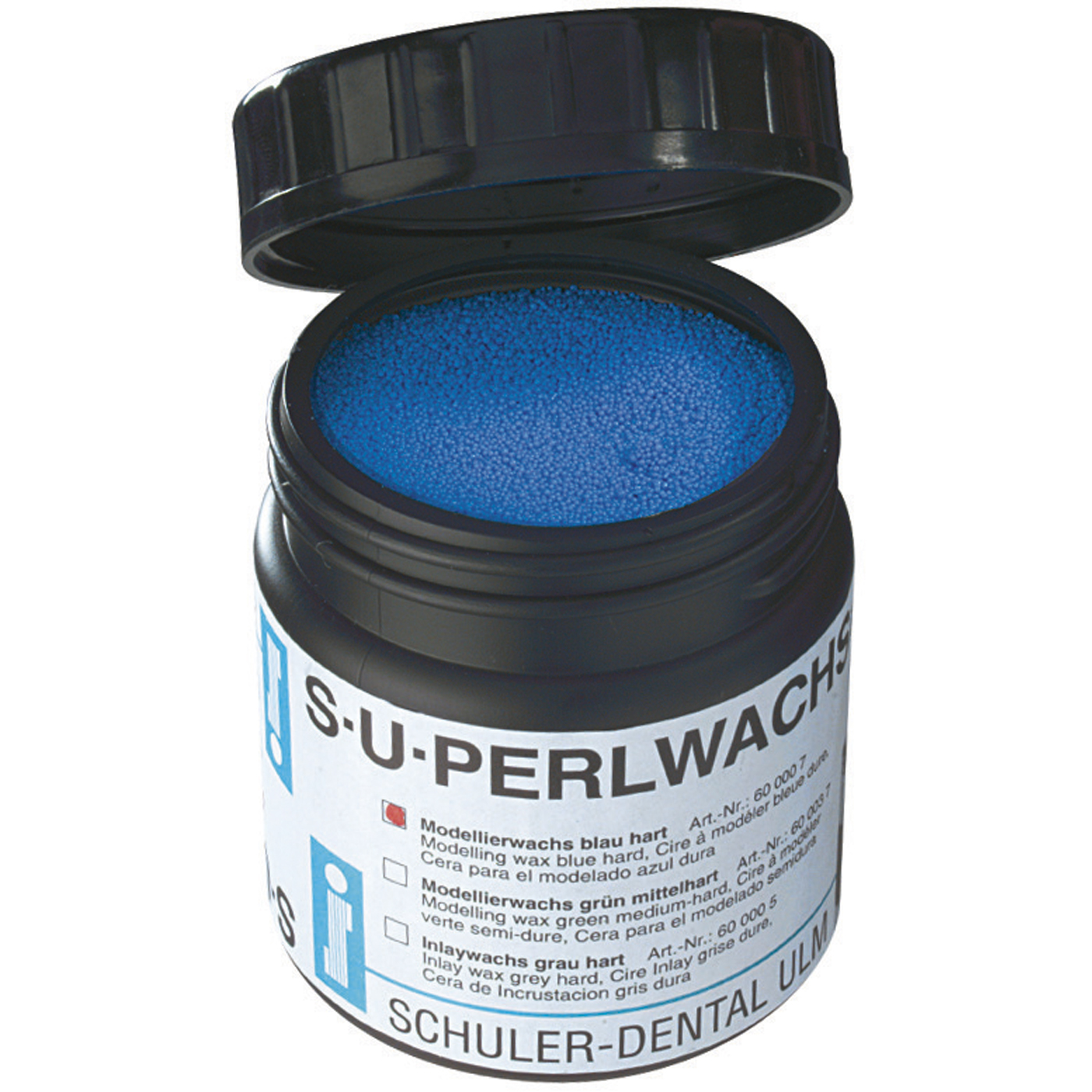 Schuler S-U-Perlwachs, hart, blau - 125 g