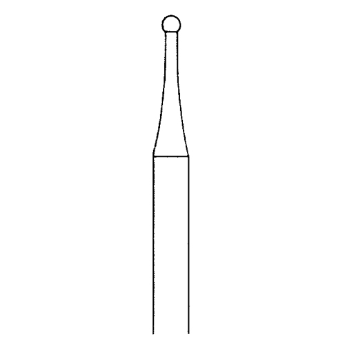 Kugelfräser, Fig. 1, ø 1,0 mm - 1 Stück