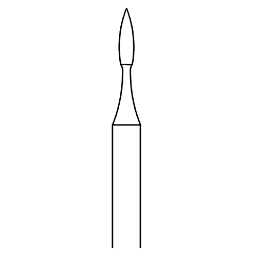 Flammenfräser, Fig. 48, ø 1,2 mm - 1 Stück