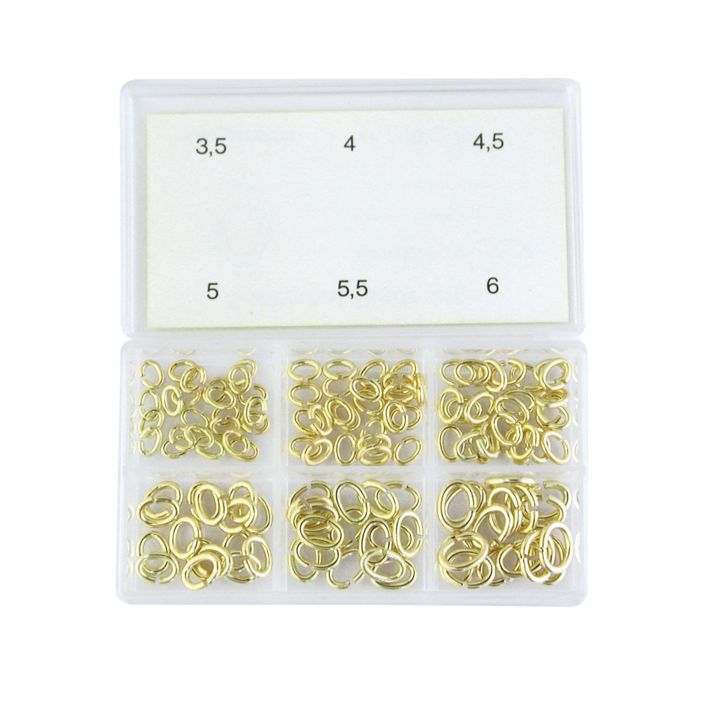 Binding Rings, Oval, Rolled Gold - 1 assortment