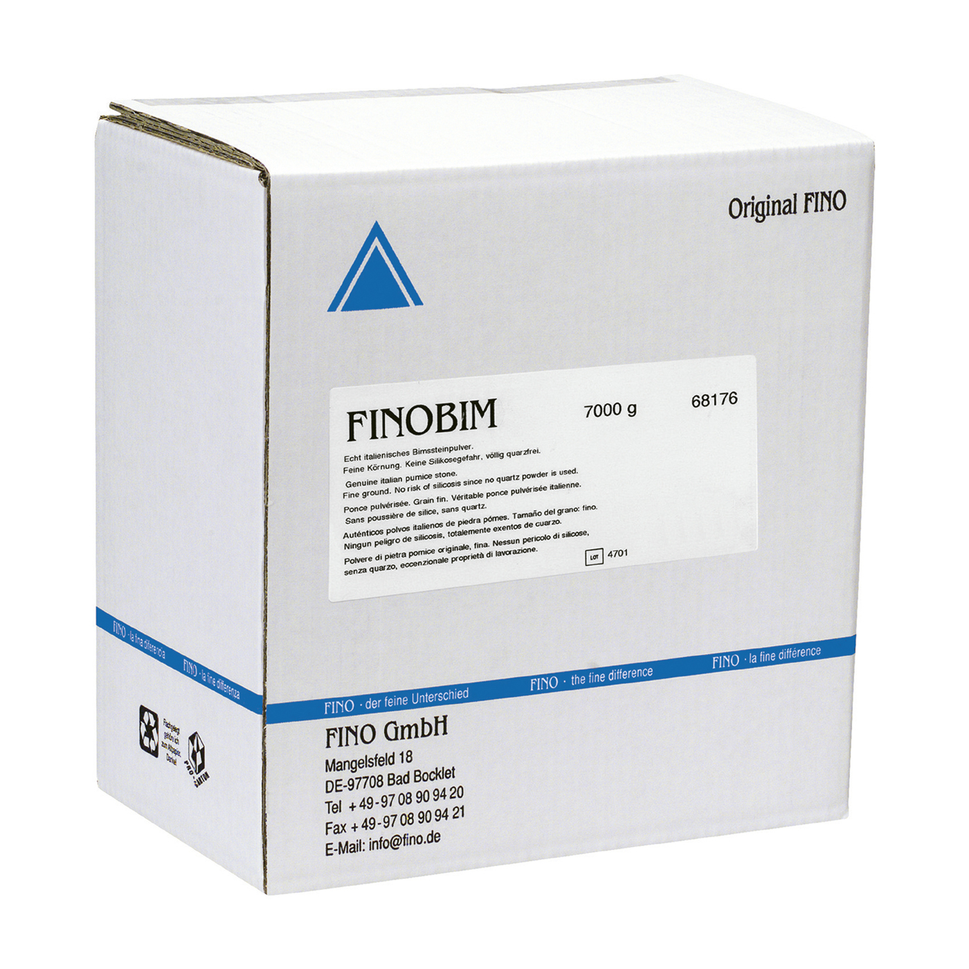 FINOBIM Bimssteinpulver, fein - 7000 g