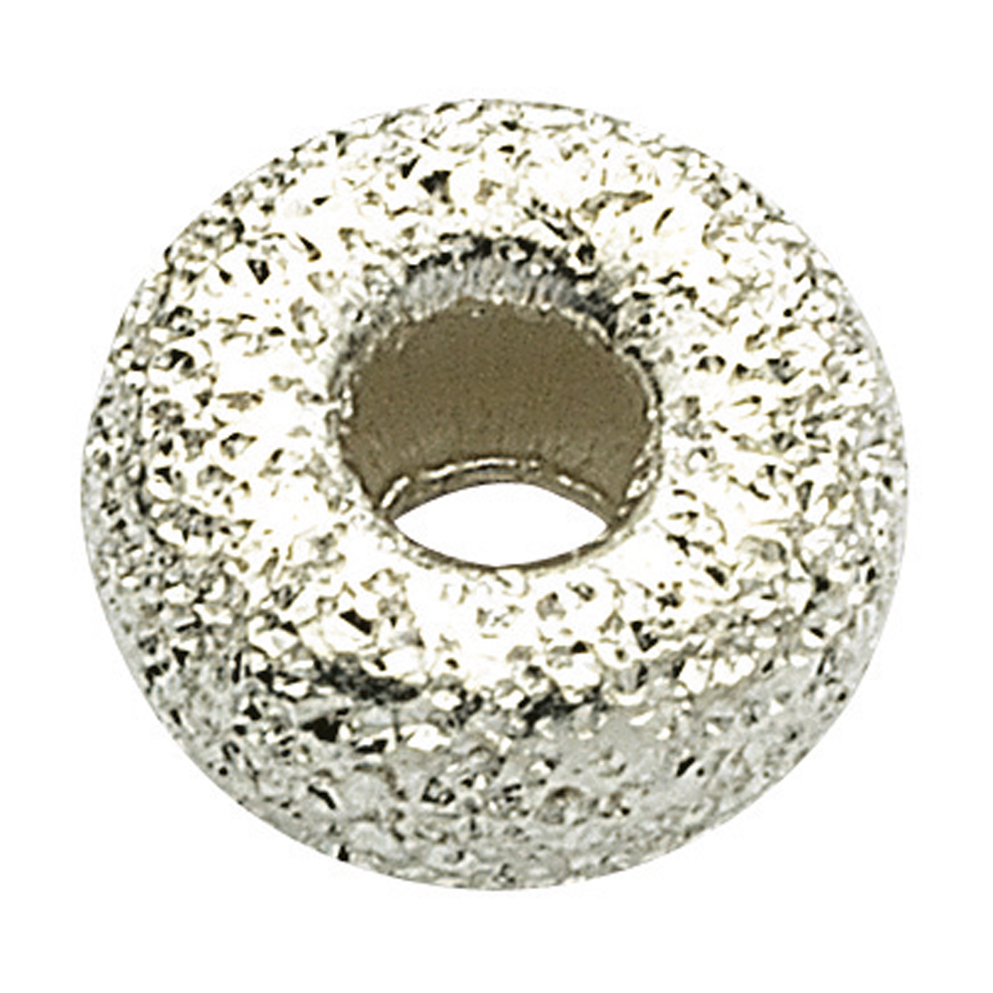 Circular Holder, 925Ag Diamond-Studded, ø 4 x 2.5 mm - 1 piece