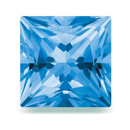 Topaz, Ice-Blue, 2.5 x 2.5, Princess Cut GQ - 1 piece