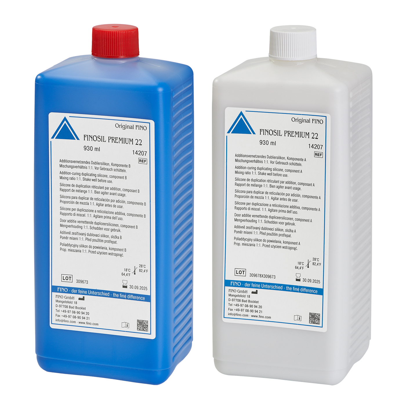 FINOSIL PREMIUM 22 Duplicating Silicone, A+B - 2 x 930 ml