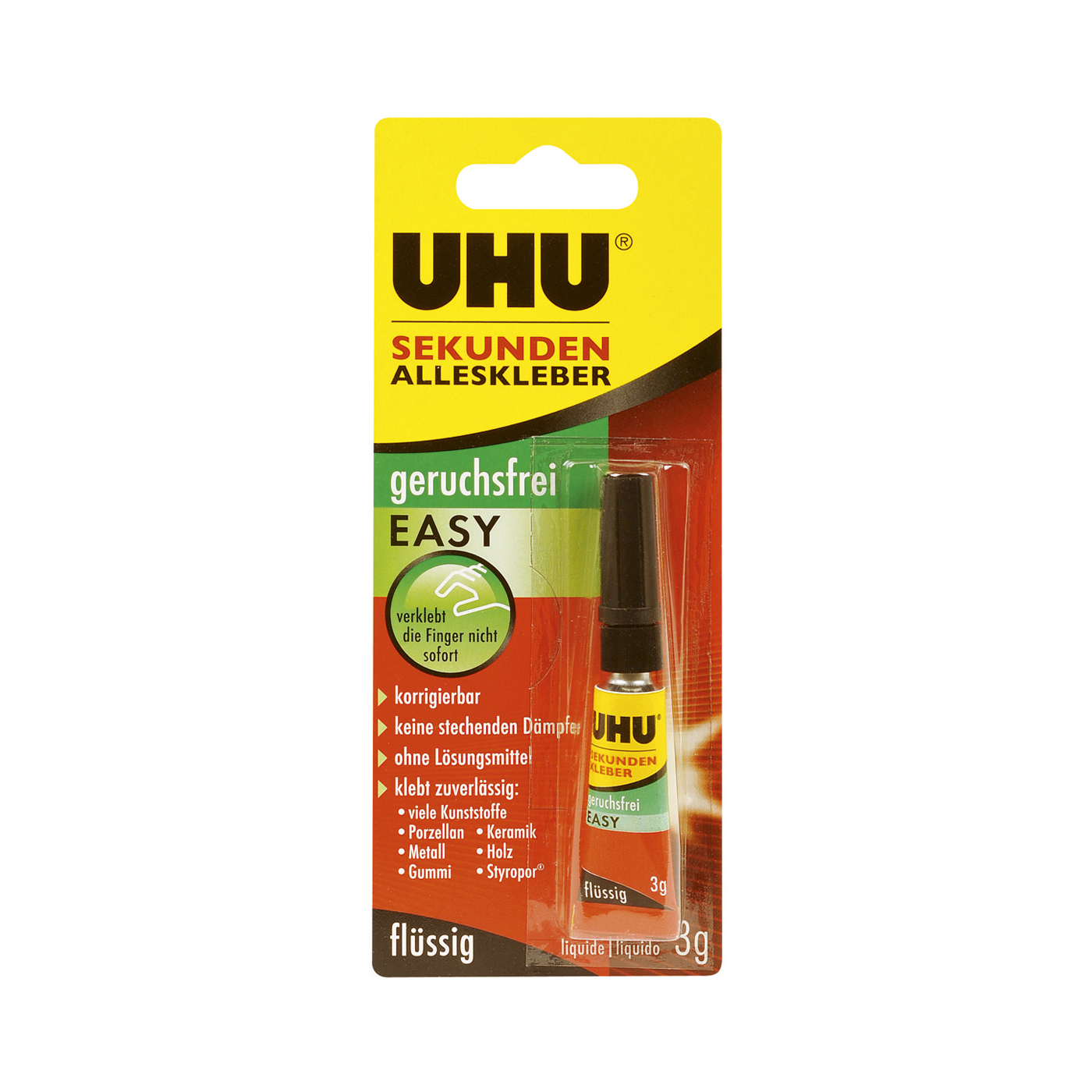 UHU Easy All-Purpose Instant Adhesive, Odour Free, Liquid - 3 g