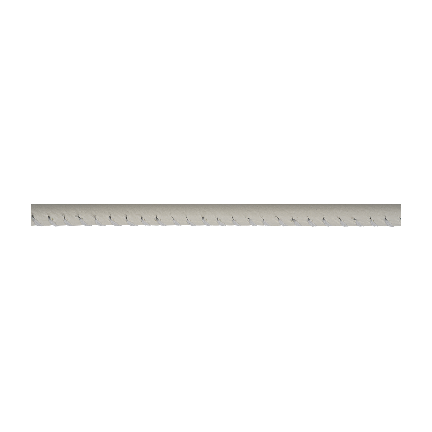 Lederband, weiß, ø 3 mm, aus Kalbsleder - 1 m