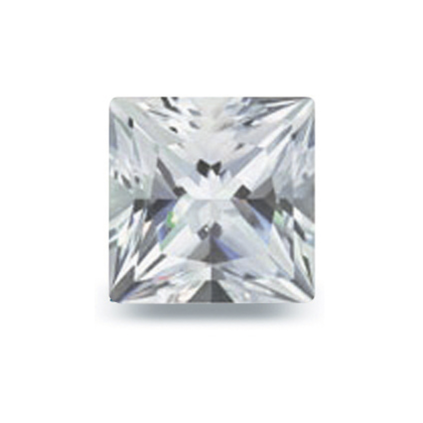 Topaz, Carré, White, Faceted, 2.00 x 2.00 mm - 1 piece