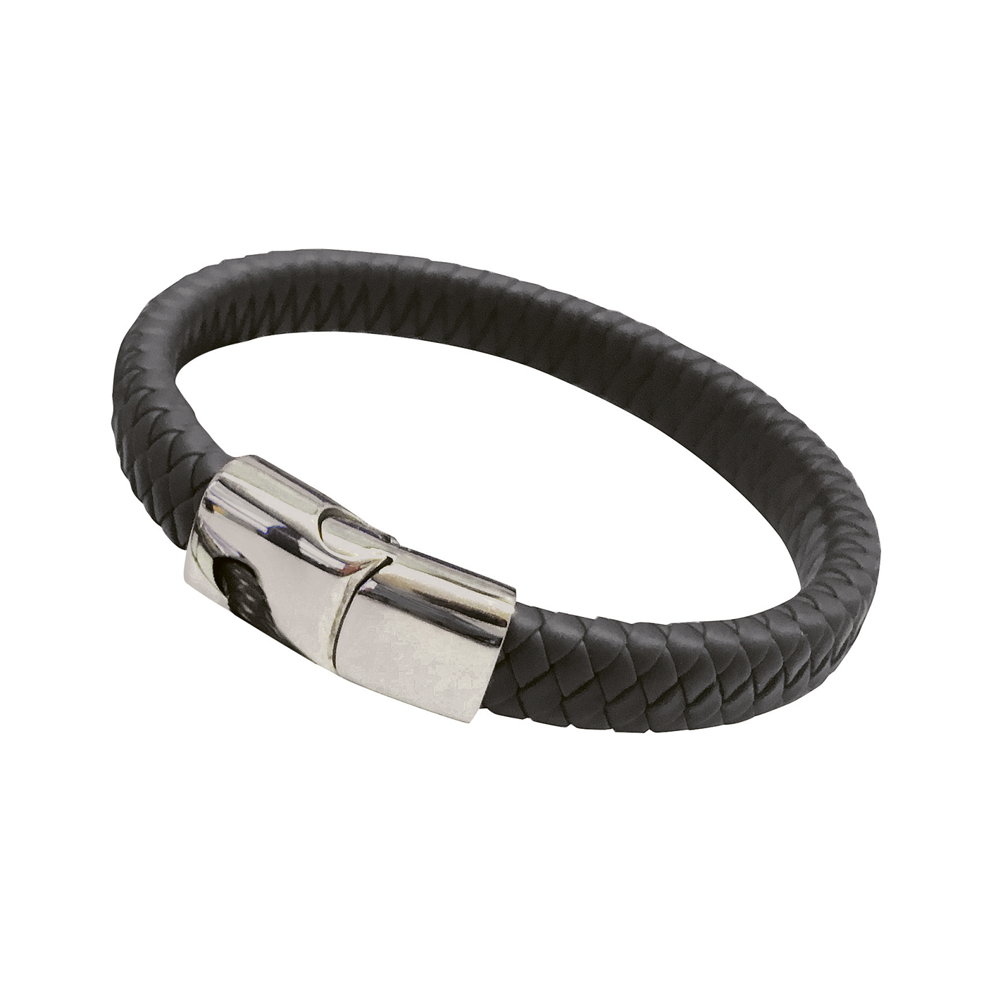 Caoutchouc Bracelet, Grey, Length 21 cm - 1 piece