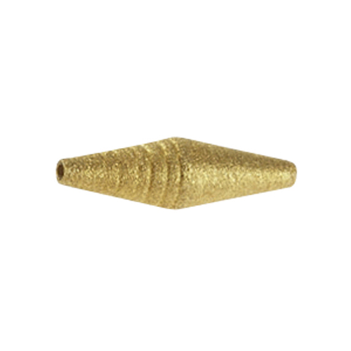 Double Cone, 925Ag Gold-Plated Grooved, 11 x 39 mm - 1 piece