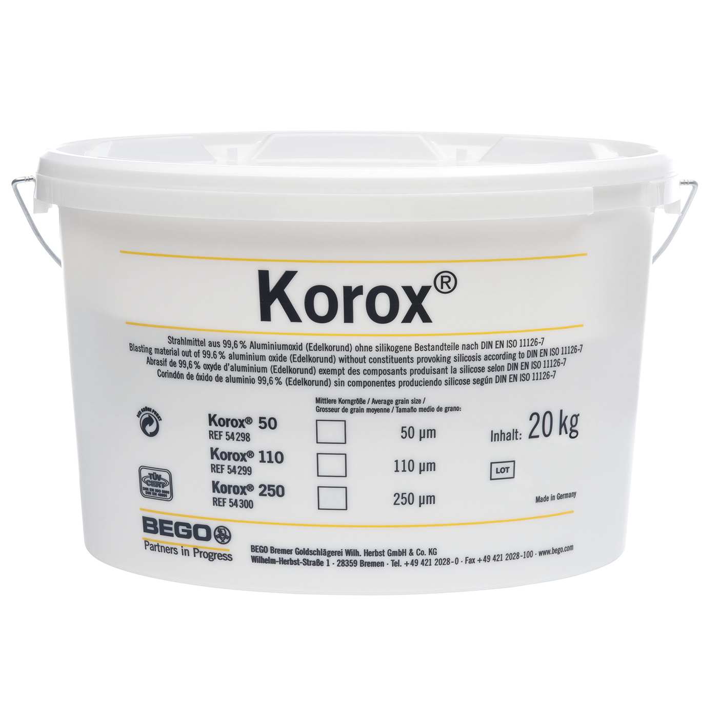 Bego Korox Edelkorund, 250 µm - 20 kg