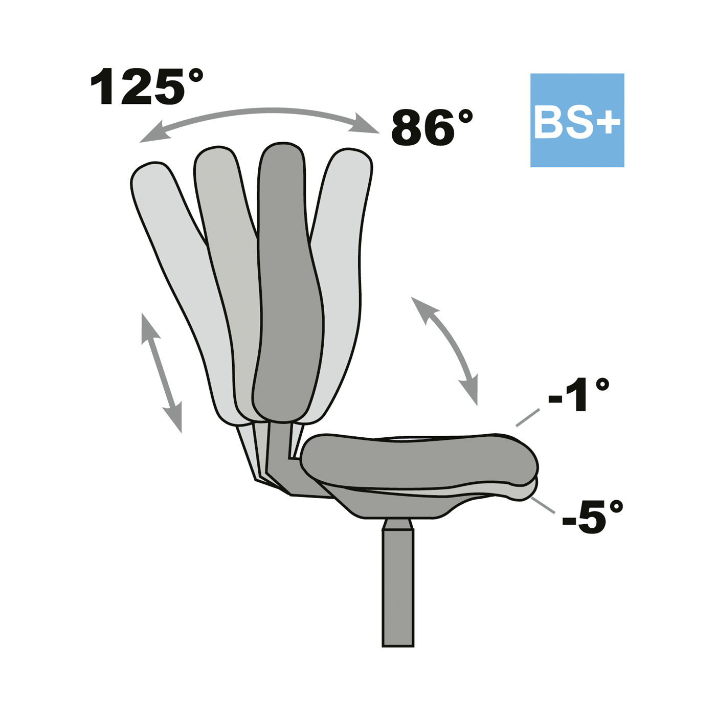 Tec profile Swivel Chair, BS+, King Nigra - 1 piece