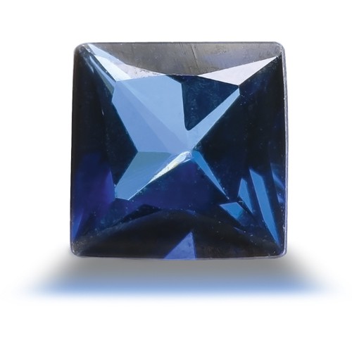 Zirconia, Carré, Sapphire Blue, Faceted, 4.00 x 4.00 mm - 5 pieces