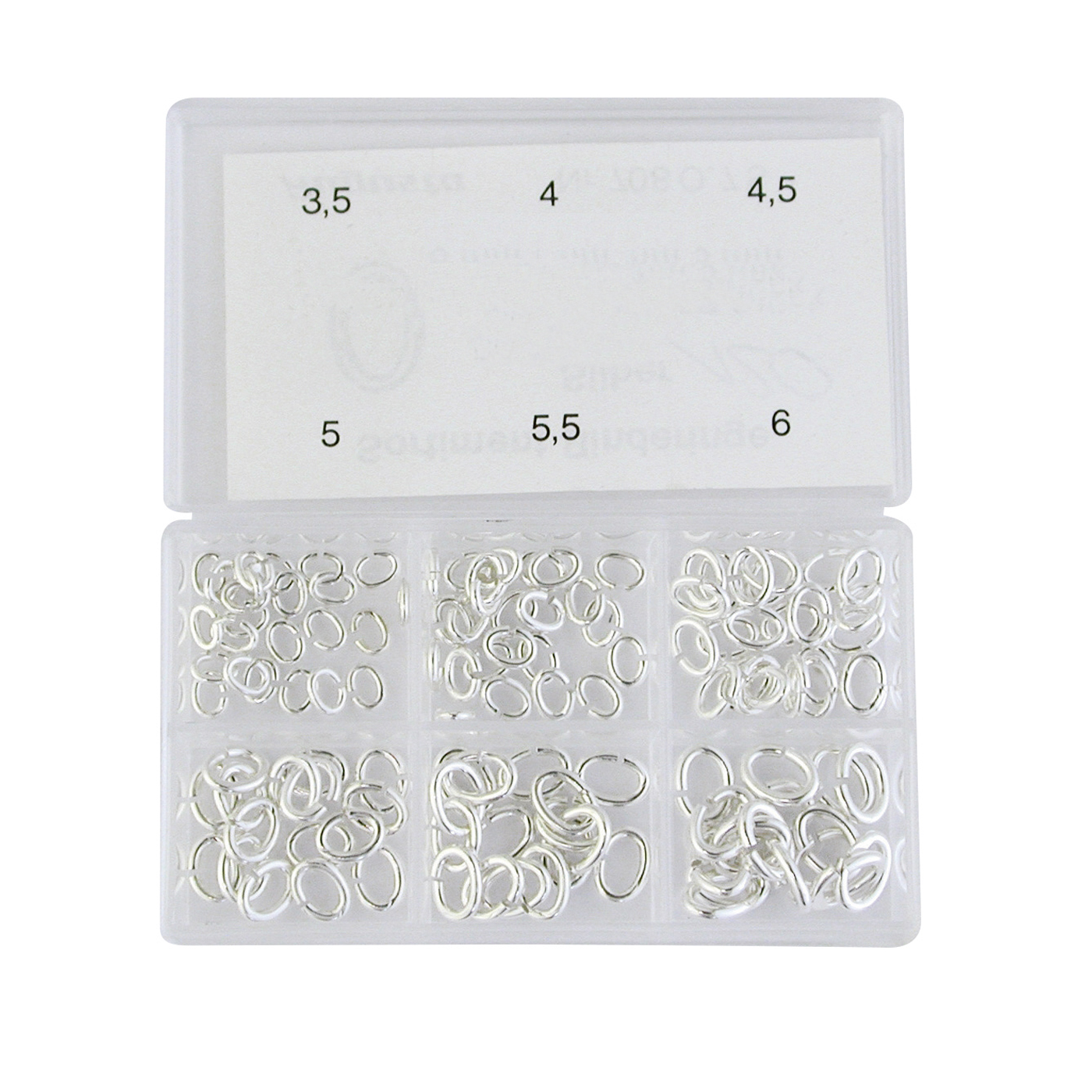 Binding Rings, Oval, 925Ag - 1 assortment