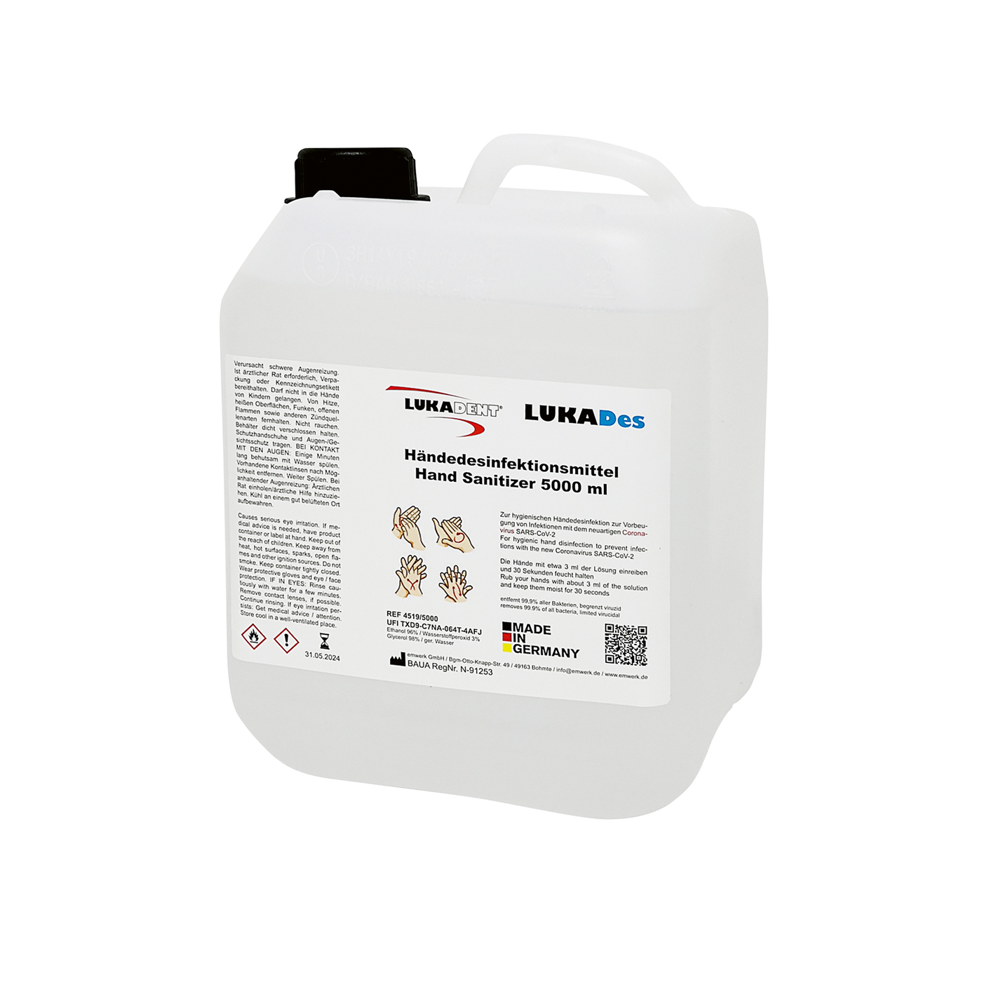 LukaDes Hand Disinfection - 5000 ml