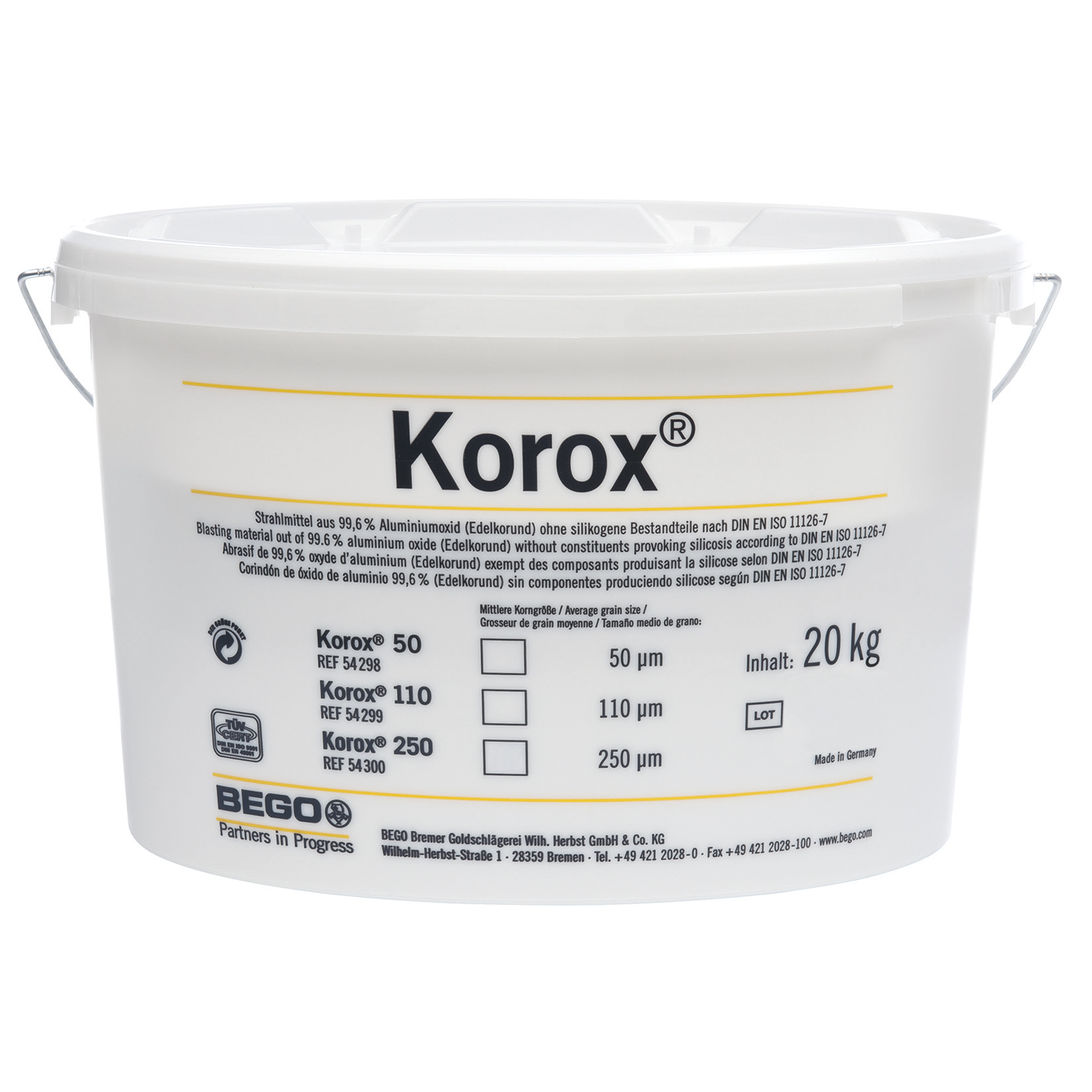 Bego Korox Edelkorund, 50 µm - 20 kg