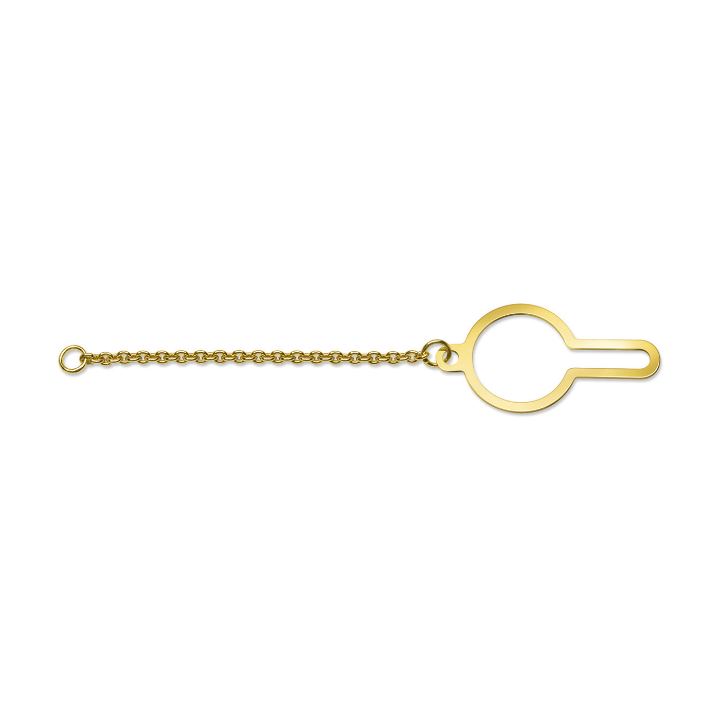 Tie Bar Clasp, 750G, 23 mm, with Safety Chain - 1 piece