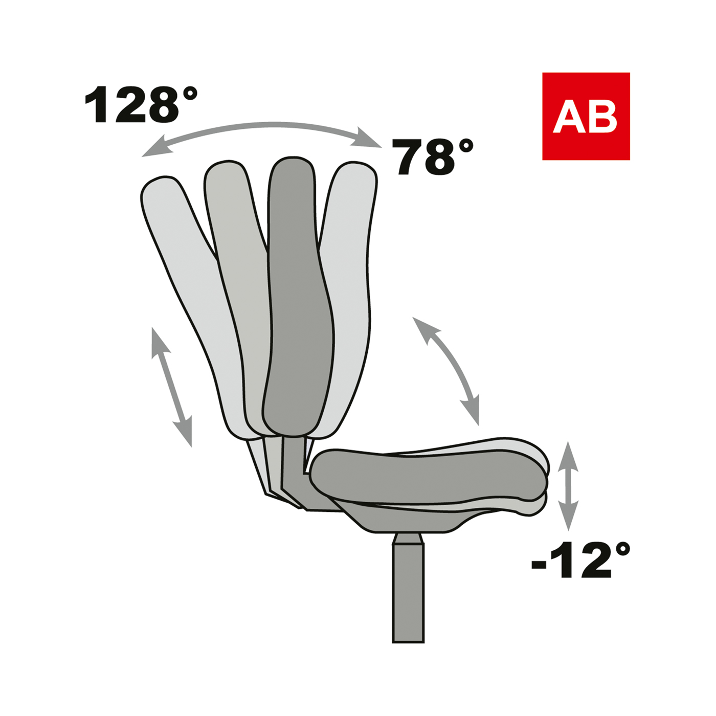 Tec profile Swivel Chair, AB, King Dema - 1 piece