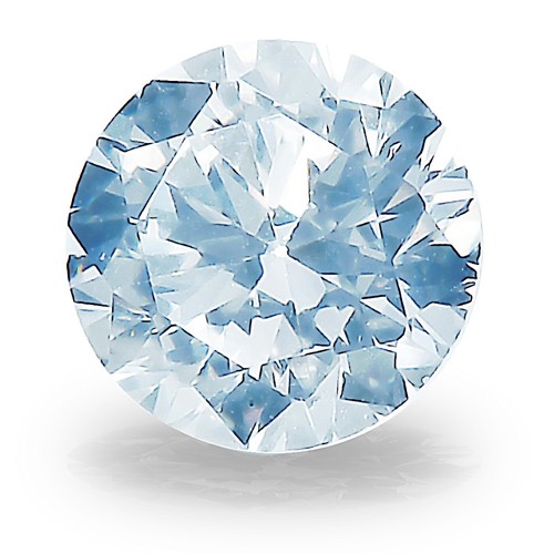 Zirconia, Round, Aquamarine Blue, Faceted, ø 2.50 mm - 5 pieces