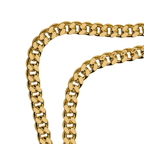 Curb Chain Diamond Coated, 750G, 1.60 mm, 40 cm - 1 piece