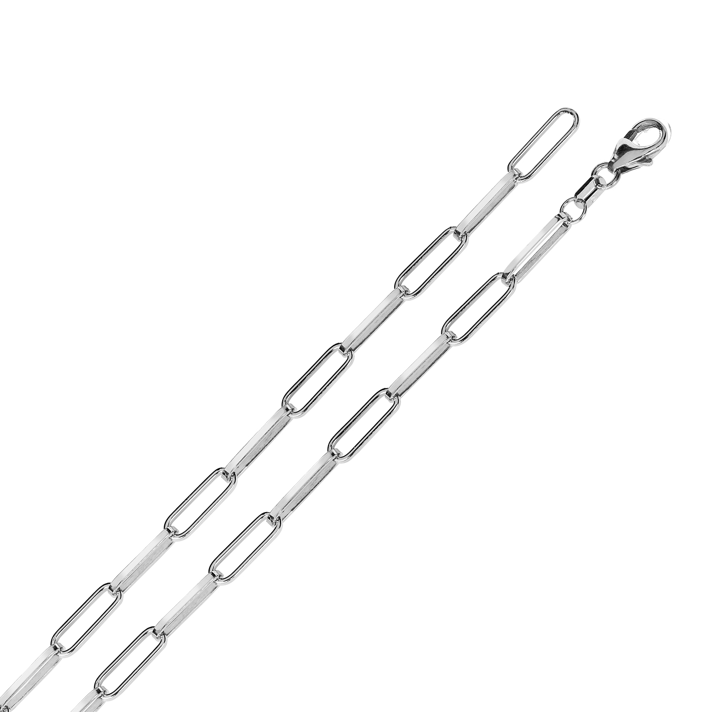 Paperclipkette, 925 Ag, 3,00 mm, 50 cm - 1 Stück