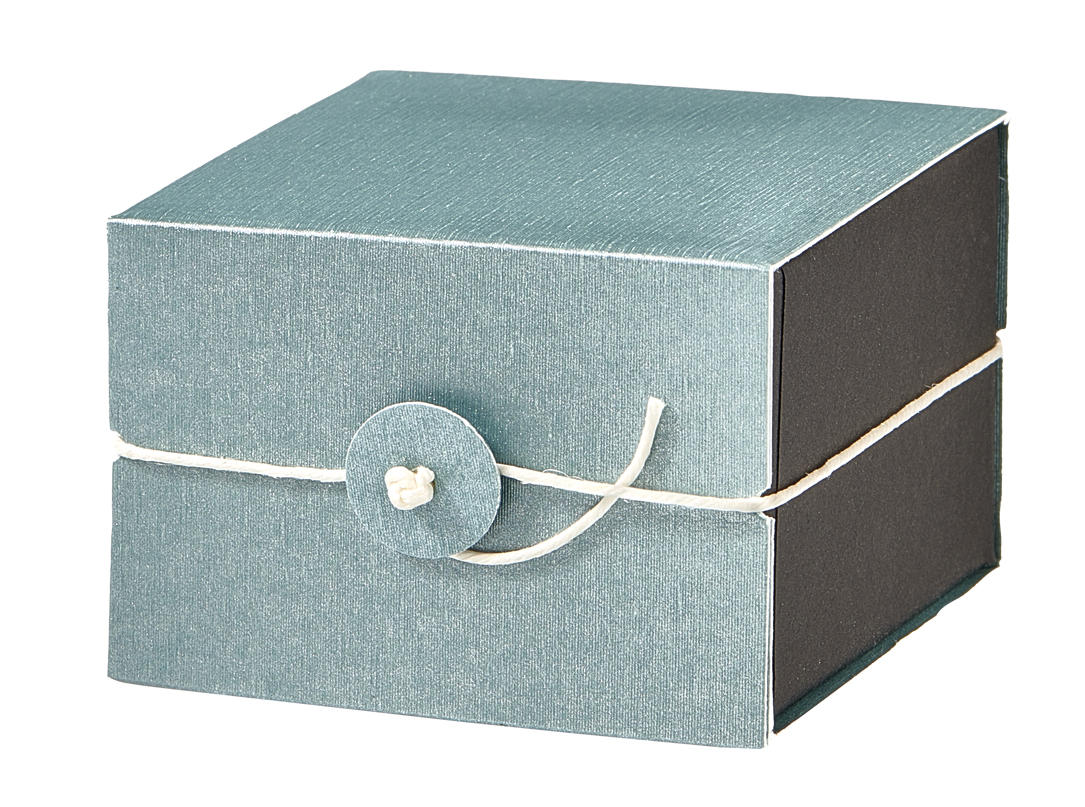 Jewellery Packaging "Pure", aqua, 47 x 47 x 33 mm - 1 piece